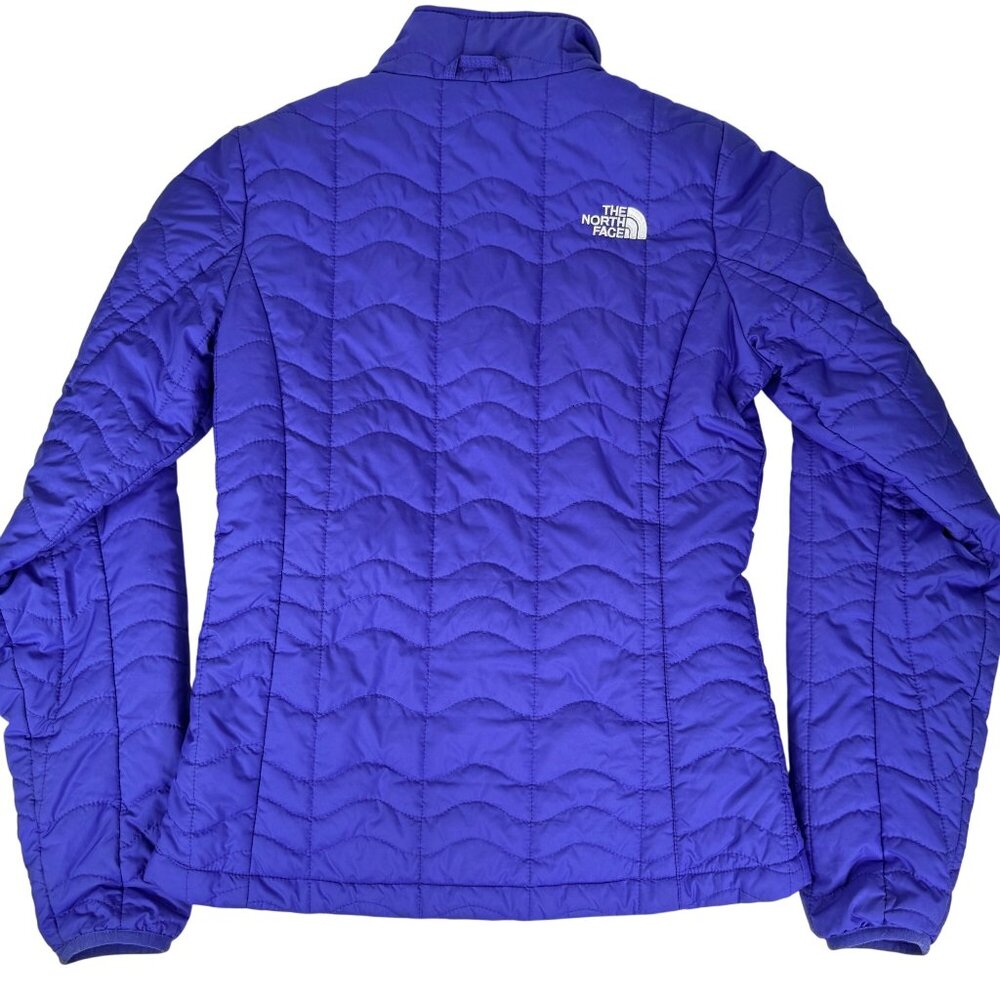 The North Face TNF Womens Quilted Jacket Purple XS Nylon Lightweight Full Zip - Picture 2 of 16